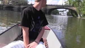 lusty Czech lad goes for a boat trip with stranger