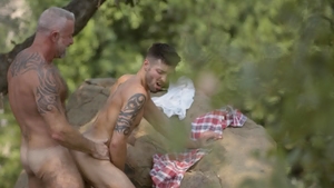 IconMale.com: Brown hair Lance Charger kissing each other