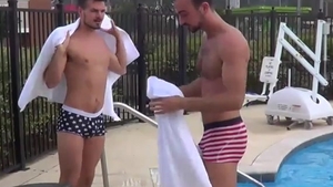 jockbreeders: Stars and Stripes Twink Action at the Poolside